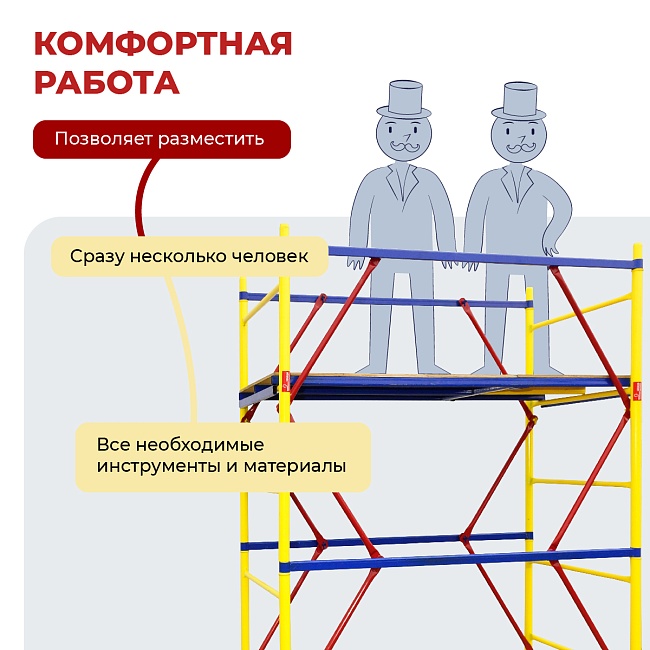 Вышка-тура Промышленник ВСЭ 0,7Х1,6, 4,8 м ver. 2.0 фото 9