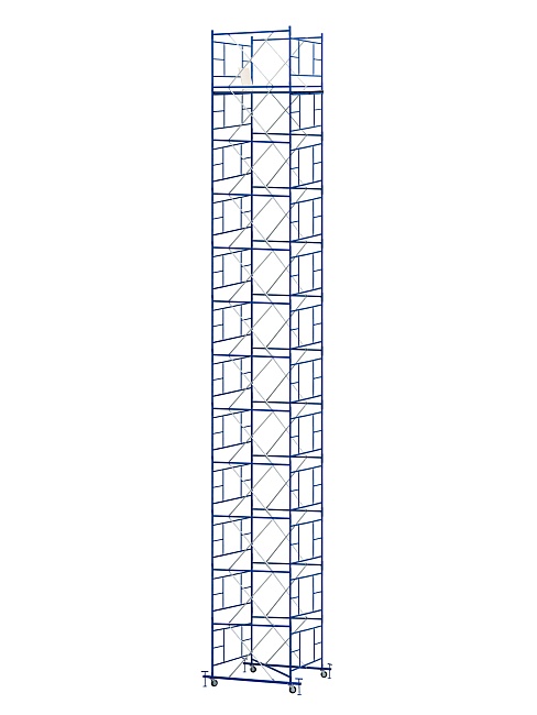 Вышка-тура Промышленник ВСП ПРОМ 2.0х2.0, 14.8 м фото 1